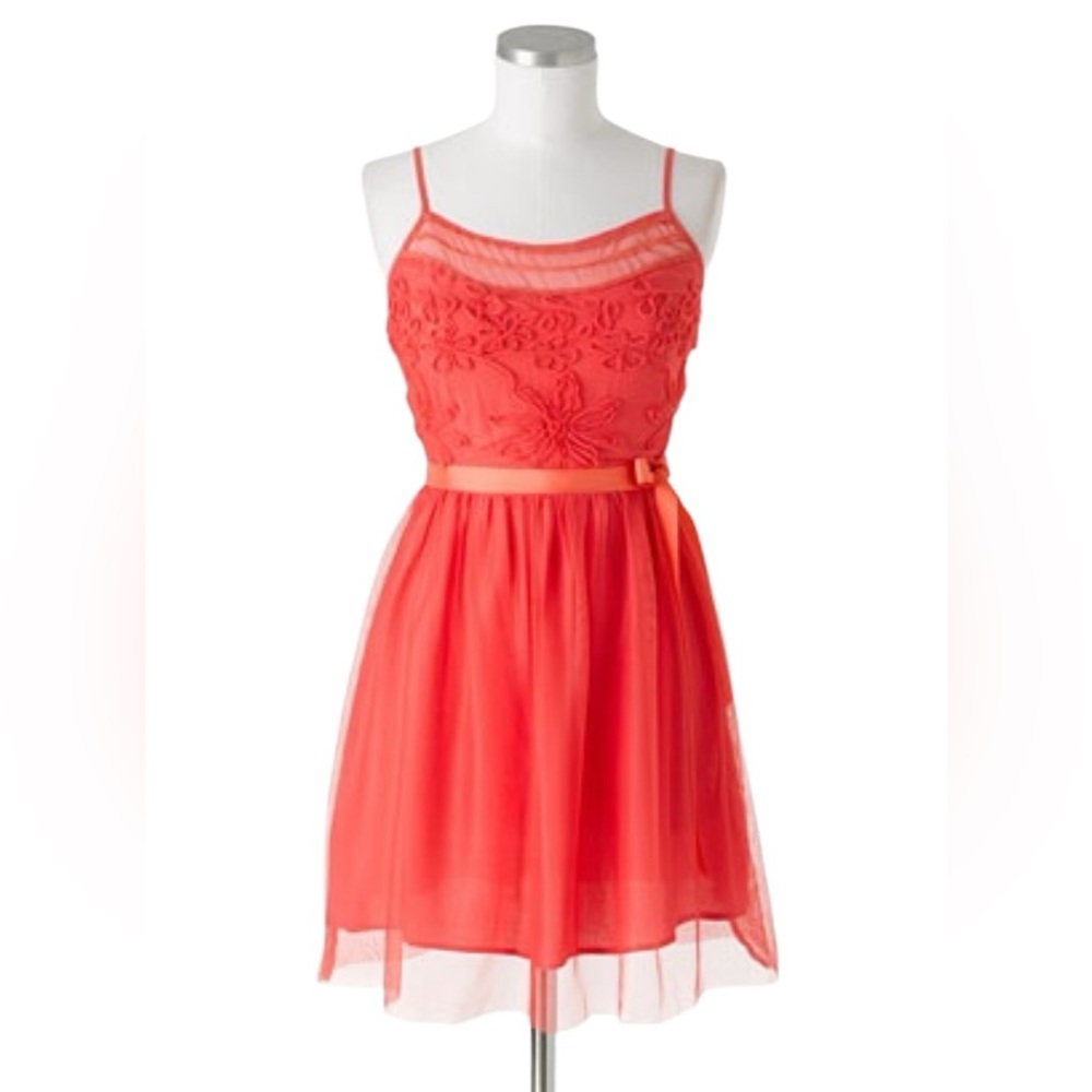Delia’s coral fit and flare mini dress juniors small